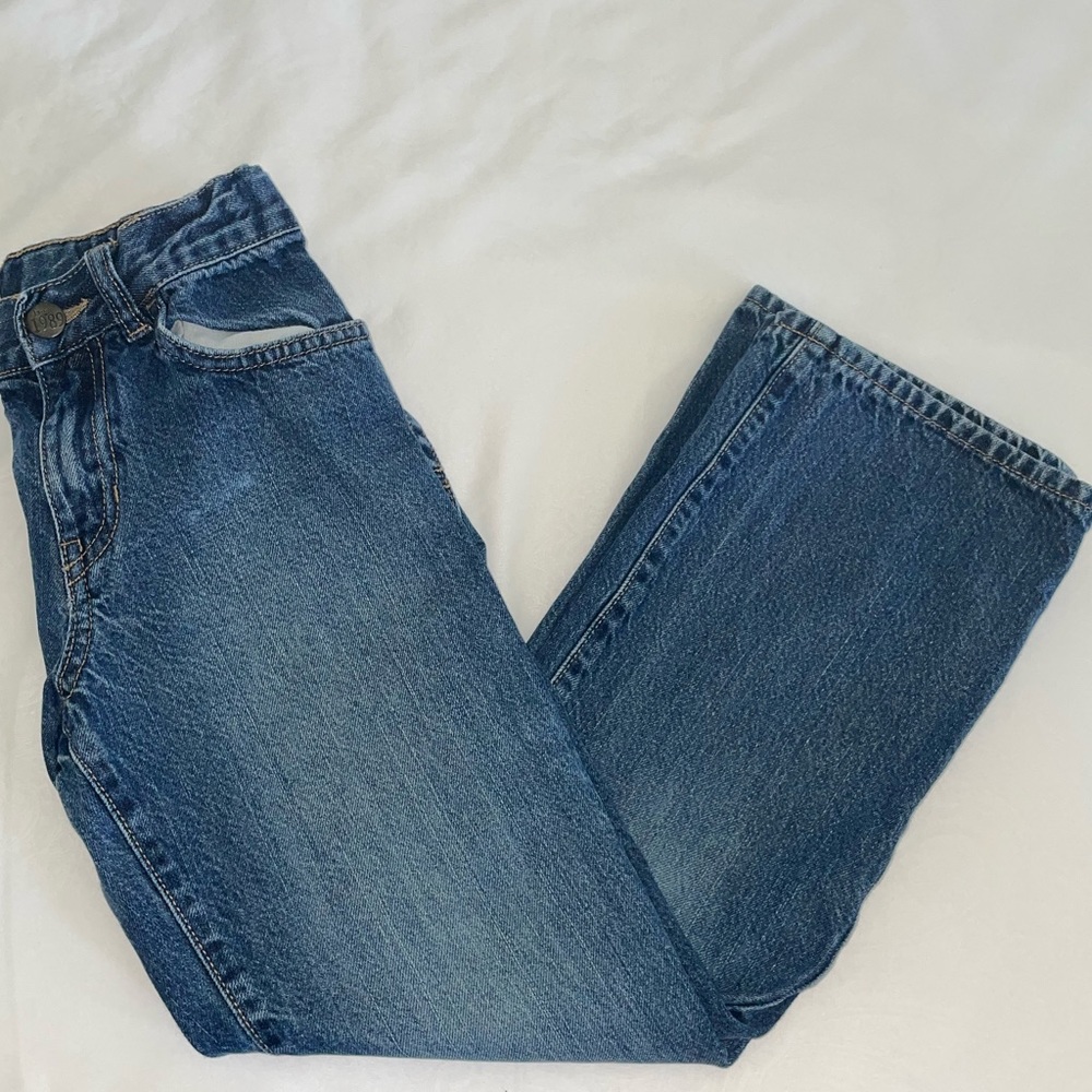 Children’s place medium wash bootcut sz 10 jeans with built in adjustable waist